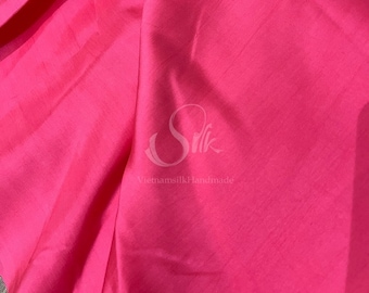 100% MULBERRY SILK fabric by the yard - Pink Silk -  Habutai silk -  Natural silk - Hand-dyed Silk - Organic Silk - Handmade Silk