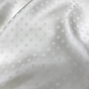 PURE MULBERRY SILK fabric by the yard - White dot silk - Natural silk - Handmade in VietNam