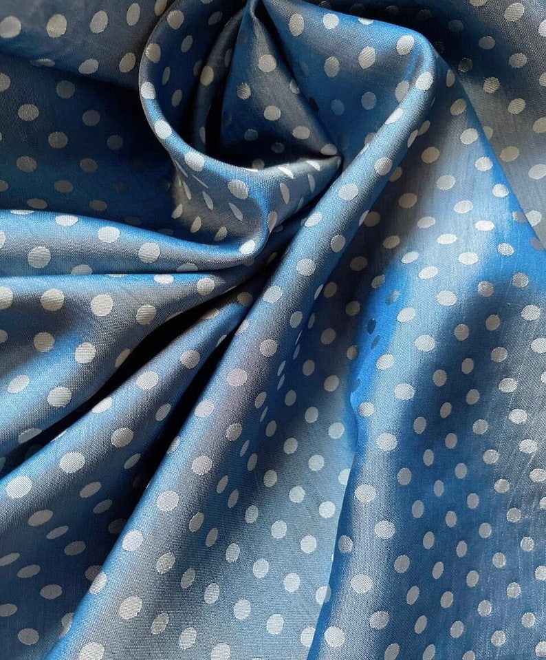 PURE MULBERRY SILK Fabric by the Yard Dot Silk Natural Silk Etsy