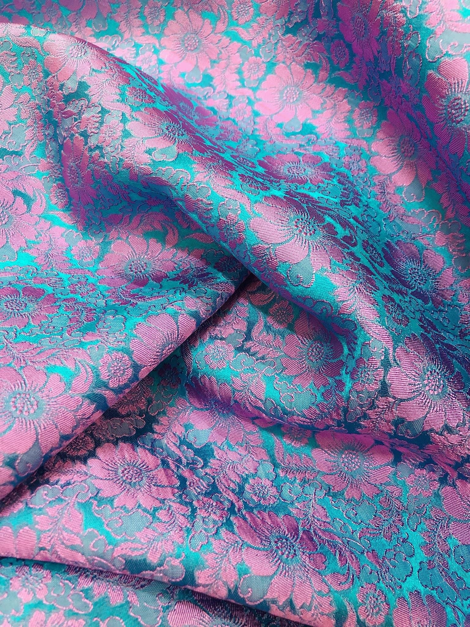 PURE MULBERRY SILK Fabric by the Yard Luxury Silk Floral Etsy