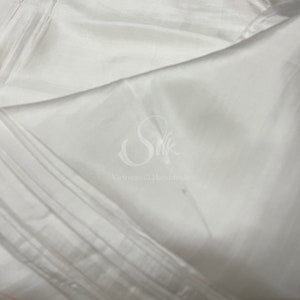 100% MULBERRY SILK fabric by the yard -White Silk - Luxury silk -  Natural silk - Hand-dyed Silk - Organic Silk - Handmade in VietNam