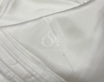100% MULBERRY SILK fabric by the yard -White Silk - Luxury silk -  Natural silk - Hand-dyed Silk - Organic Silk - Handmade in VietNam