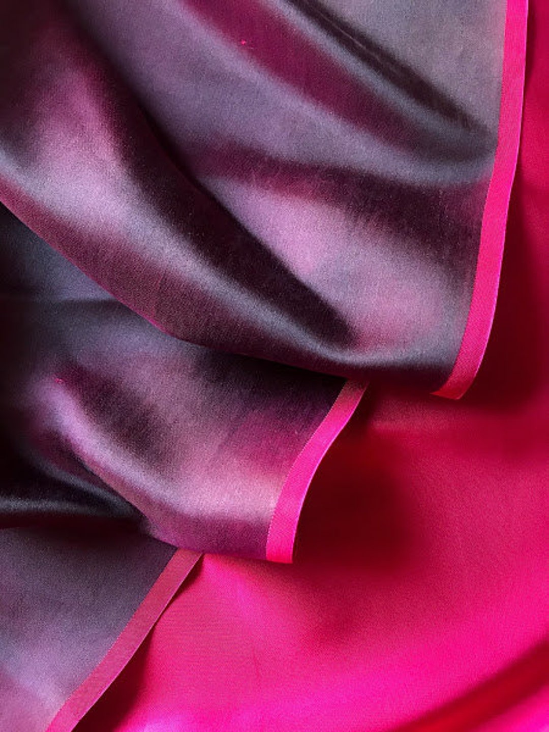 PURE MULBERRY SILK Satin Fabric by the Yard 2 Sided Silk Etsy