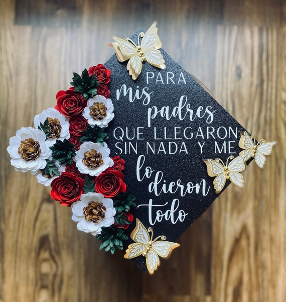 Custom Mexico Graduation Cap Topper Para Mis Padres Flag Etsy