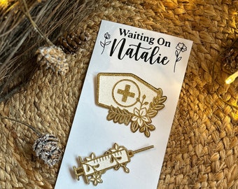 DIY Nursing Graduation Cap Kit – Glitter Cardstock Grad Cap Cutouts Nursing Cap with Syringe – Customizable Grad Topper