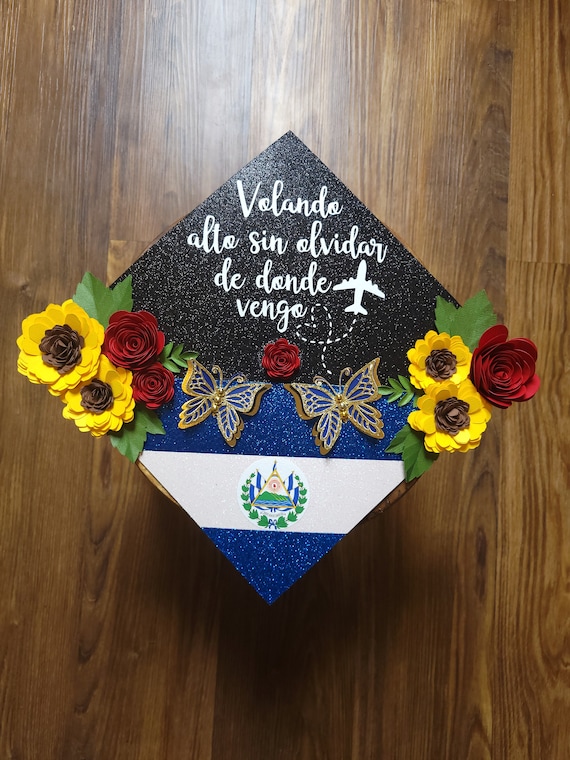 Custom El Salvador Salvadoran Graduation Cap Topper Flag Etsy