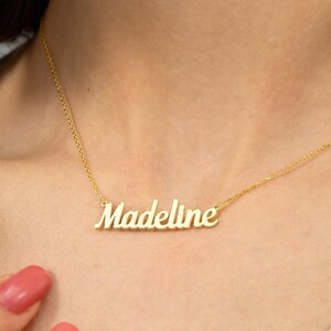 Custom Name Necklace, 18K Gold Plated Name Necklace, Personalized Name Necklace, Birthday Gift for Her, Gift for Mom, Christmas Gifts