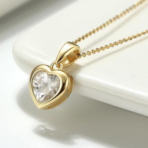 Dainty Heart Necklace, Gold Heart Necklace, Love Necklace, Bridesmaid Necklace, Minimalist Necklace, Heart Jewelry, Gift For Wife