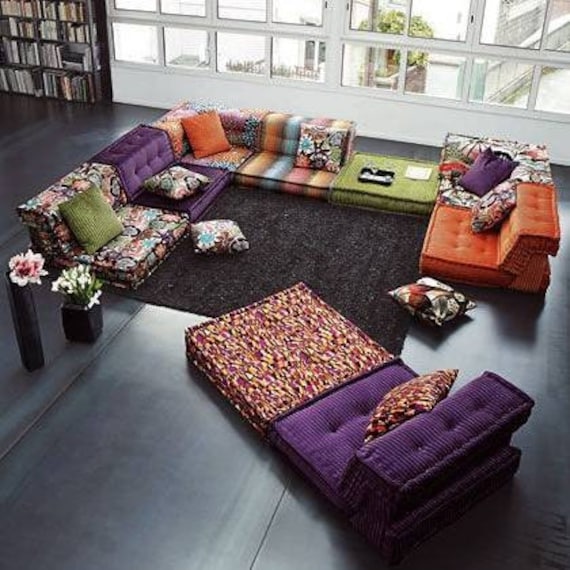 Mah Jong Sofa handstitched Floor Sofa Canepe Tufted Design - Etsy Ireland