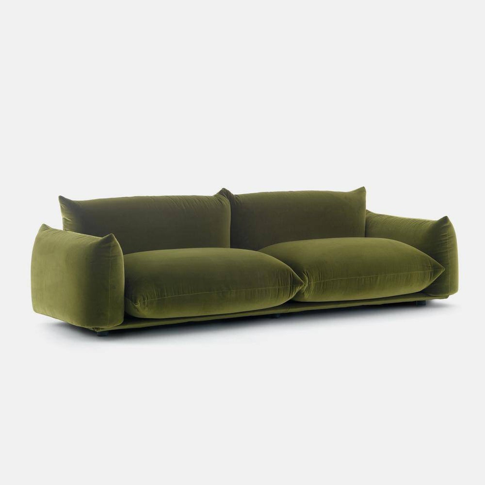 Olive Green Sectional Floor Couchfloor Pillowmodern Etsy