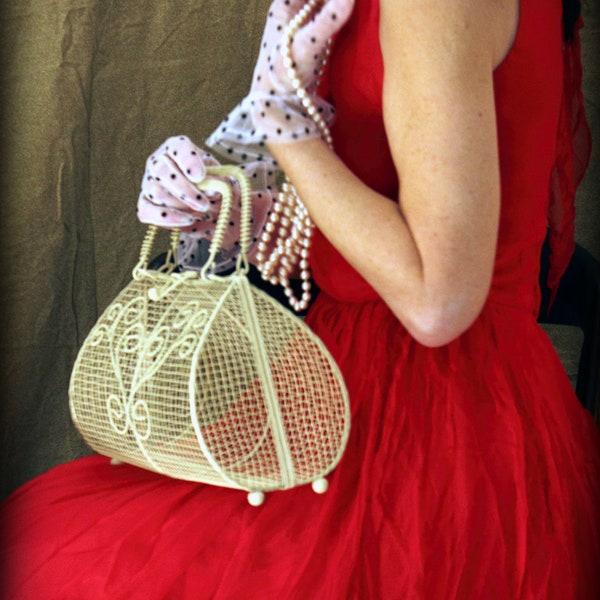 Handmade blank greeting card "Red Dress with Purse" featuring original photography by Beth Trepper