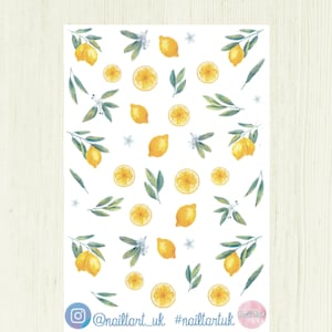 Printable Summer Waterslide Nail Decal