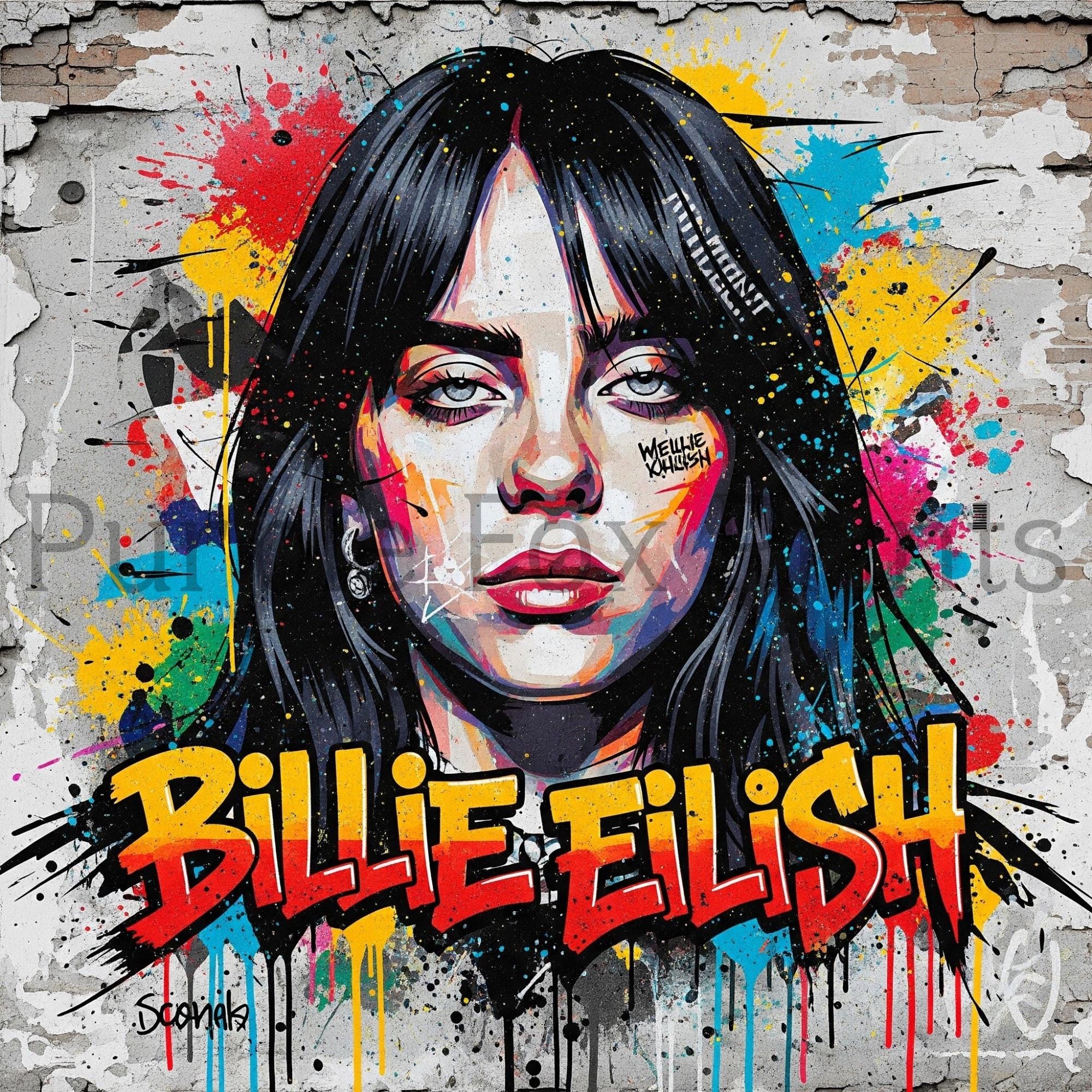 Billie Eilish ポスター 布 Billie Eilish Hit Me Hard And Soft The Tour cloth merch