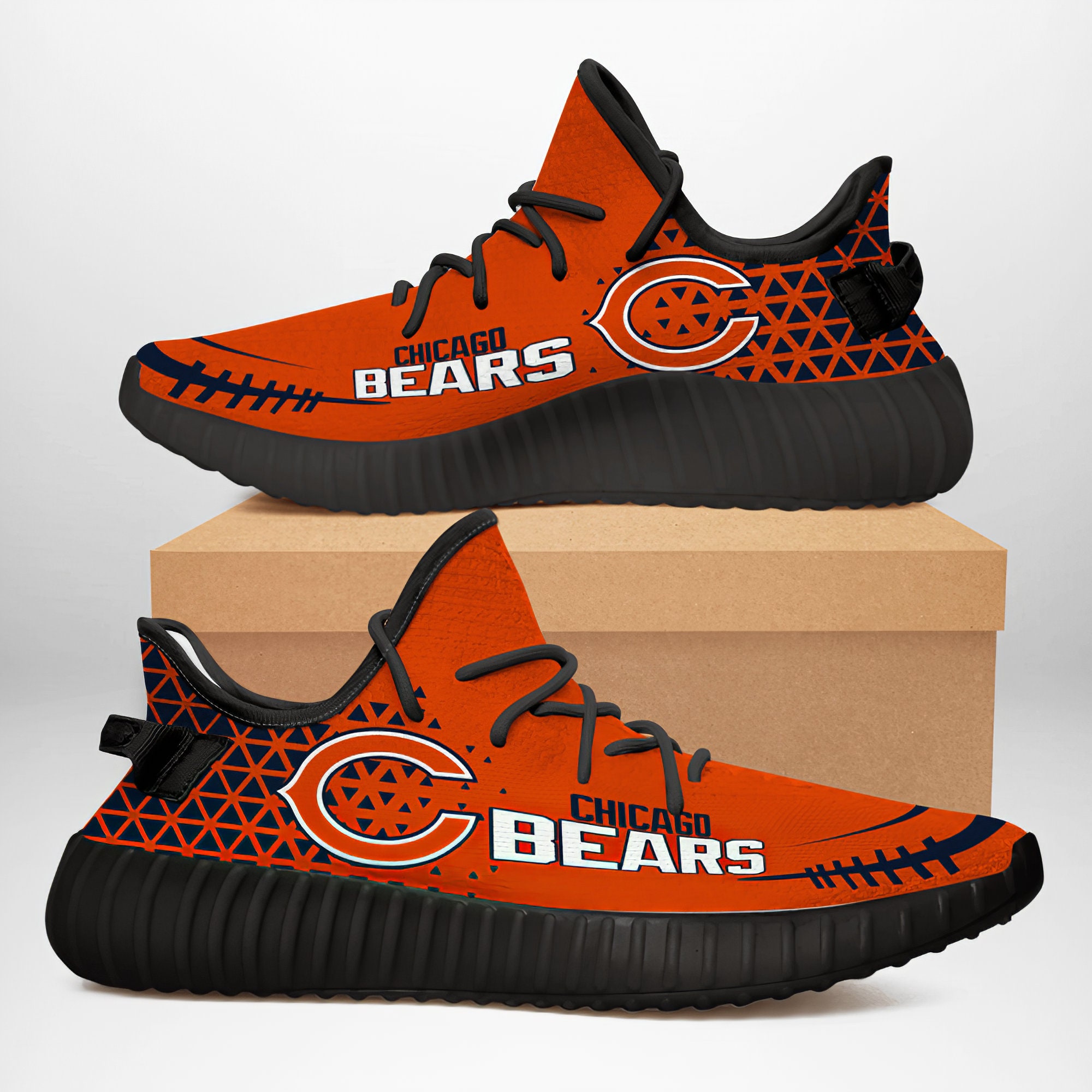 Chicago Bears NFL Custom Yeezy Sneakers BÃ¤ren NFL Yeezy Boost | Etsy