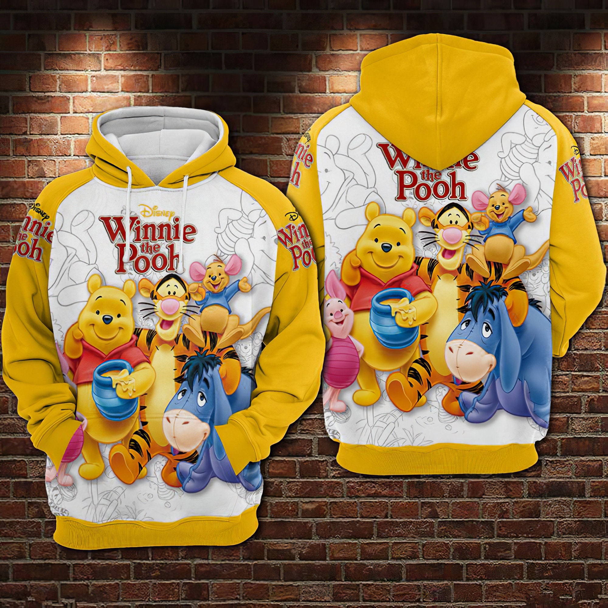 Winnie The Pooh Disney Unisex Hoodie 3D designWinnie The Pooh Etsy