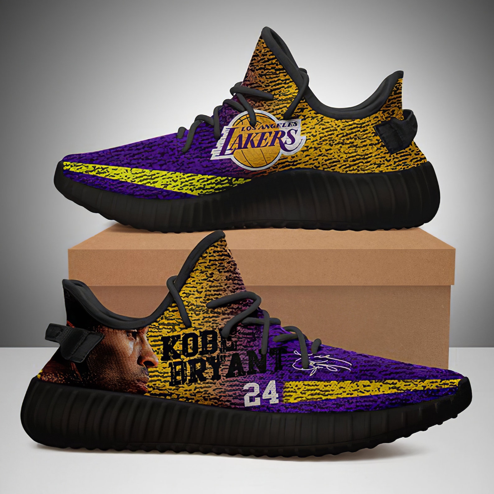 Kobe Bryant Lakers Yeezy Boost Custom Shoes Personalized â YZ87 â Customized Products Online Store