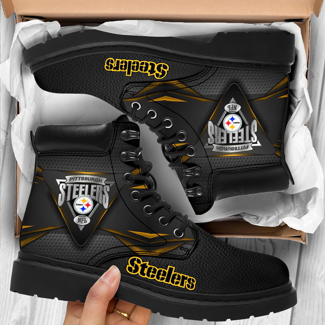 Pittsburgh Steelers NFL Boots Shoes designsPittsburgh Etsy