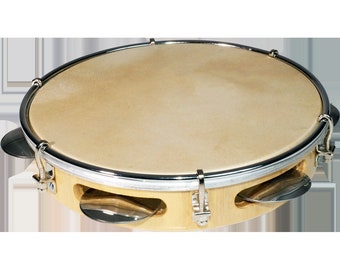 Capoeira Leather Pandeiro Drum Tambourine Samba Brasil Wood Music Instrument 12 
