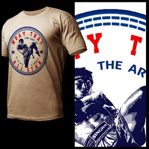 Muay Thai Thailand Sak Yant fighter Tattoo Thai Boxer Martial Arts T-Shirt Traditional Thai Boxing  Ancient Script Full Contact Kickboxing