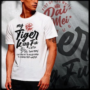 Kung Fu Movie T-Shirt Priest Pai Mei Tiger Style martial art retro cinema tee