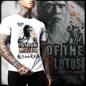 Kung Fu Film T-Shirt Priest Pai Mei martial art retro cinema tee