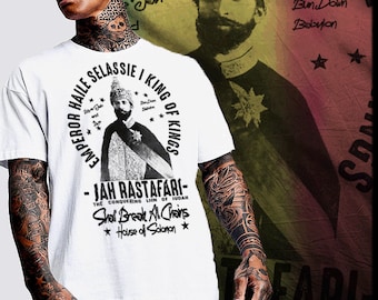 Reggae Haile Selassie Love Jah King Rastafari Irie Lion T-Shirt Rastafarian Roots Reggae Rastaman King Conqueror Dub tee