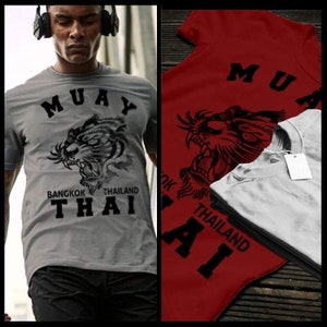 Muay Thai Thailand Sak vicious Yant Tiger Tattoo Thai Boxer Martial Arts T-Shirt