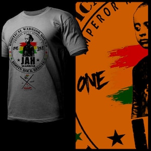 Haile Selassie Jah Rastafari T-Shirt Rastafarian Roots Reggae  Ital Vibration Rootical Dub Music Conqueror Tee