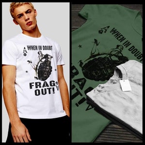 Combat Veteran frag Grenade infantry combat action T-Shirt Army, Navy, Commando Warrior Patriot Military Pride T-Shirt