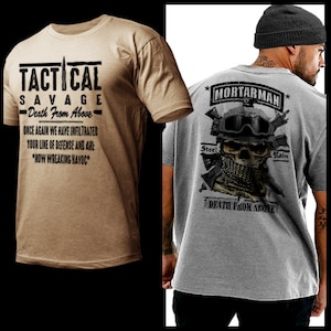 Military Infantry Mortarman Combat Action T-Shirt Spec Operation Commandos Iraq Afghanistan Combat Veteran short sleeve T-shirt size S-2XL