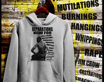 Reparations Now for Slavery freedom fighters power Hoodie African American Civil Rights Activist Black History pullover sweatshirt
