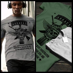 Combat Veteran infantry assault combat action T-Shirt Army, Navy, Commando Warrior Patriot Military Pride T-Shirt