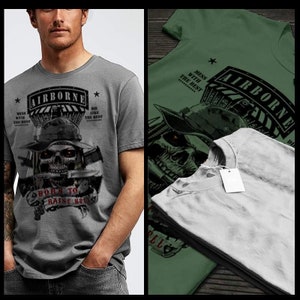 Airborne Fallschirmjäger erhöhen Hölle Zitat T-shirt Kampf Veteran American Patriot Military Pride T-Shirt