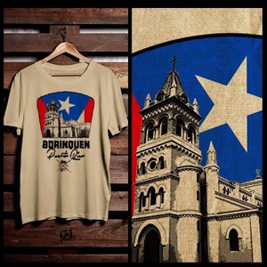 Puerto Rico Flag Church t-shirt Puerto Rican Boricua Taino Afro Latino afro boricua Pride and Culture puerto rico map and flag