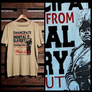 Black History Month Marcus Garvey Quote T-Shirt African Jamaican Civil Rights Activist Black History Tee