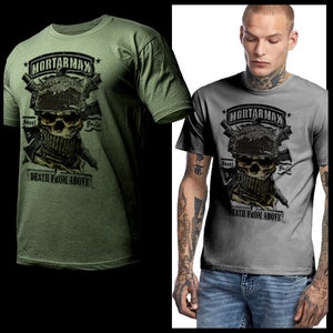 Military Infantry Mortarman Combat Action T-Shirt Spec Operation Commandos Iraq Afghanistan Combat Veteran short sleeve T-shirt size S-2XL