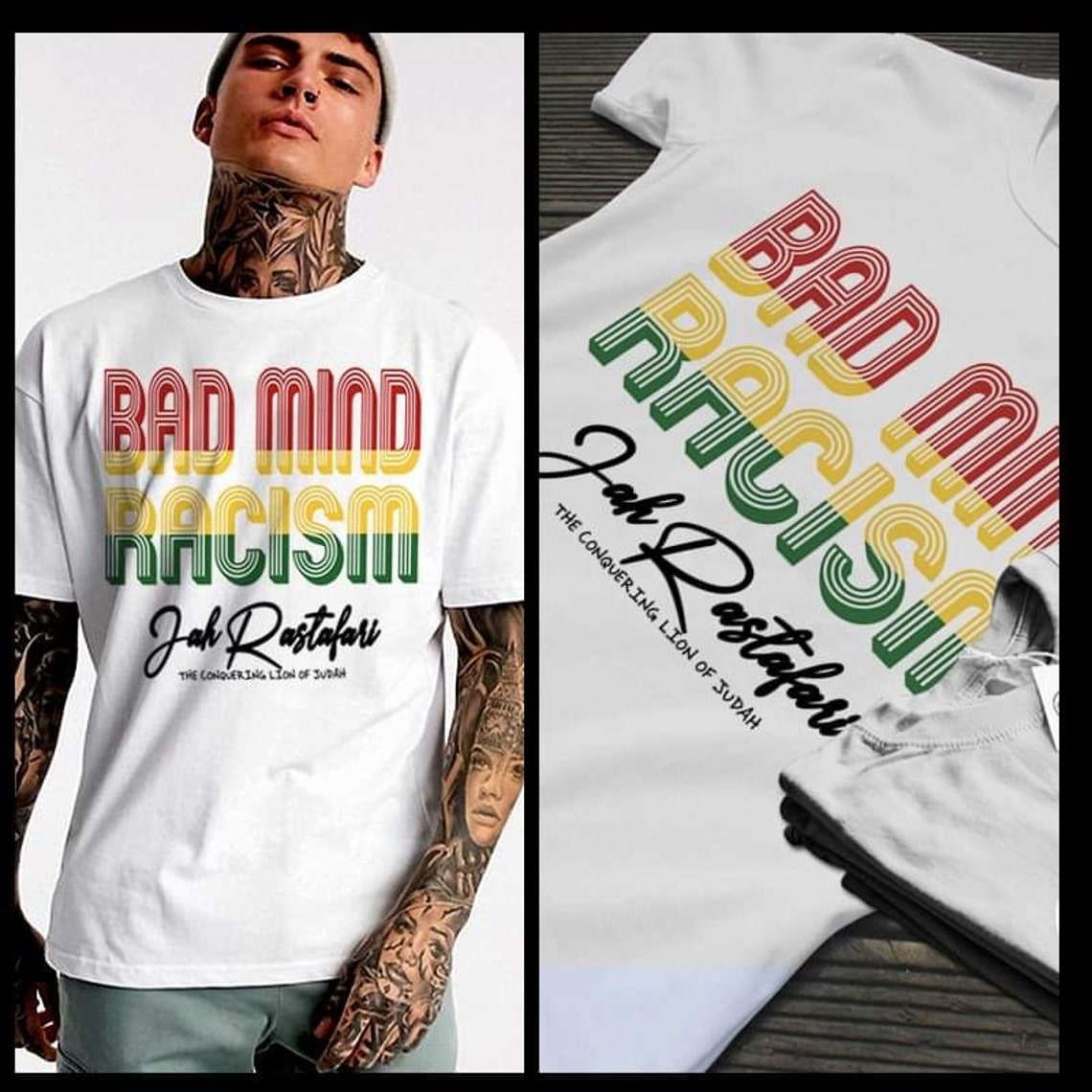 Anti Rasta Jamaican Jah Rastafari Reggae Music Anti-racism Lion of Judah White T ...