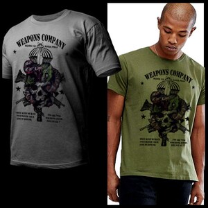 Military Combat Infantry Platoon WPNS Combat Action T-Shirt Spec Operation Commandos Iraq Afghanistan Combat Veteran short sleeve size S-2XL