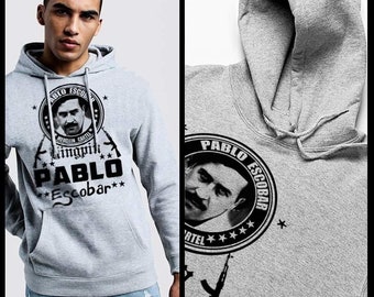 Pablo Escobar felpa con cappuccio medellin cartello re del boss del