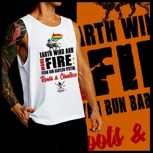 Jah Rastafari Reggae  Rootical Tank Top Haile Selassie Rastafarian Roots Reggae Music Singlet