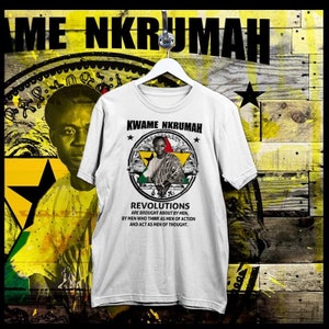 Black History Month Pride and Power Icon K Nkrumah T-Shirt African Civil Rights Activist Black History Tee