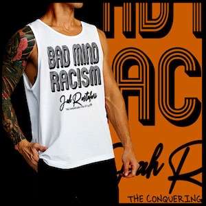 Jah Rastafari  Bad mind Racism Reggae Tank Top Haile Selassie Rastafarian Roots Reggae Music Singlet