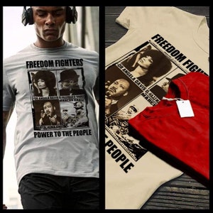 Black History Month Revolutionary Freedom Fighters quotes melanated T-Shirt African American Civil Rights Activist Black History Tee