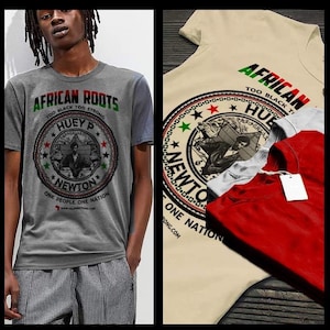 Huey p Newton T-Shirt African American Civil Rights Activist Black History Tee