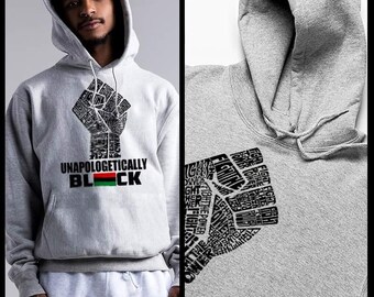 Unapologetically Black quote Hoodie African American Civil Rights Activist Black History pullover sweatshirt