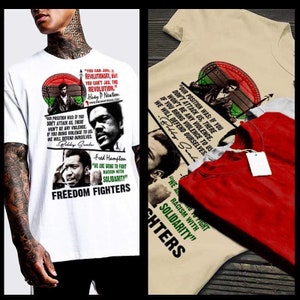 Black History Month Revolutionary Freedom Fighters melanated quote T-Shirt African American Civil Rights Activist Black History Tee