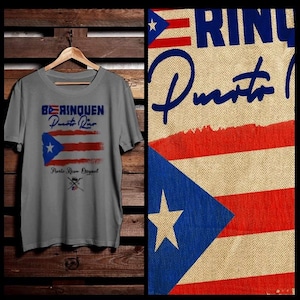Puerto Rico Flag T-shirt Puerto Rican Boricua Taino Afro Latino Pride and Culture puerto rico map and flag