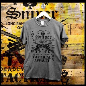 Military Infantryman Sniper T-Shirt Combat Veteran Tactical War Quote Special Ops Airborne Commandos short sleeve T-shirt size S-2XL