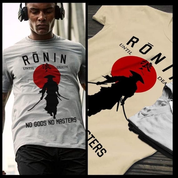 Japanese Ronin Samurai T-shirt Lone Warrior Walking With Katana