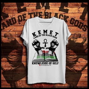 Ancient Egypt ankh Kemet T-Shirt  Black History African Pre-Colonial  Egyptian Hieroglyphics and Gods Self Knowledge short sleeve men tee